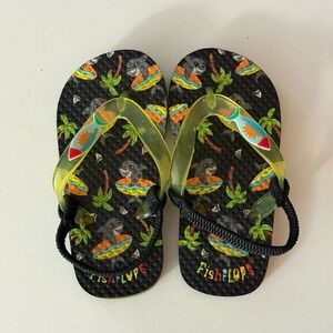 FishFlops Toddlers Sandals  Black/Orange/Green Size‎ 7/8